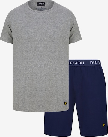 Pyjama court 'Charlie' Lyle & Scott en gris : devant