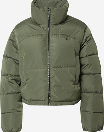 Calvin Klein Jeans Veste mi-saison en vert foncé / noir, Vue avec produit