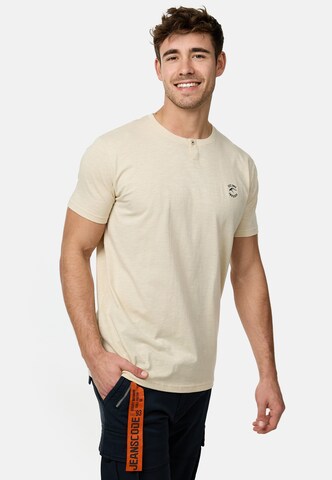 T-Shirt 'Ansel' INDICODE JEANS en beige