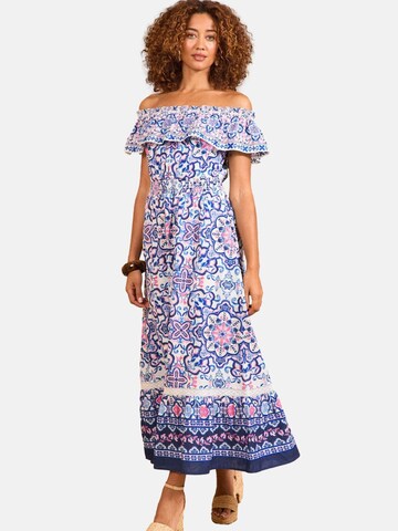 Robe love & roses en bleu : devant