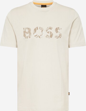 T-Shirt 'Ocean' BOSS en beige : devant