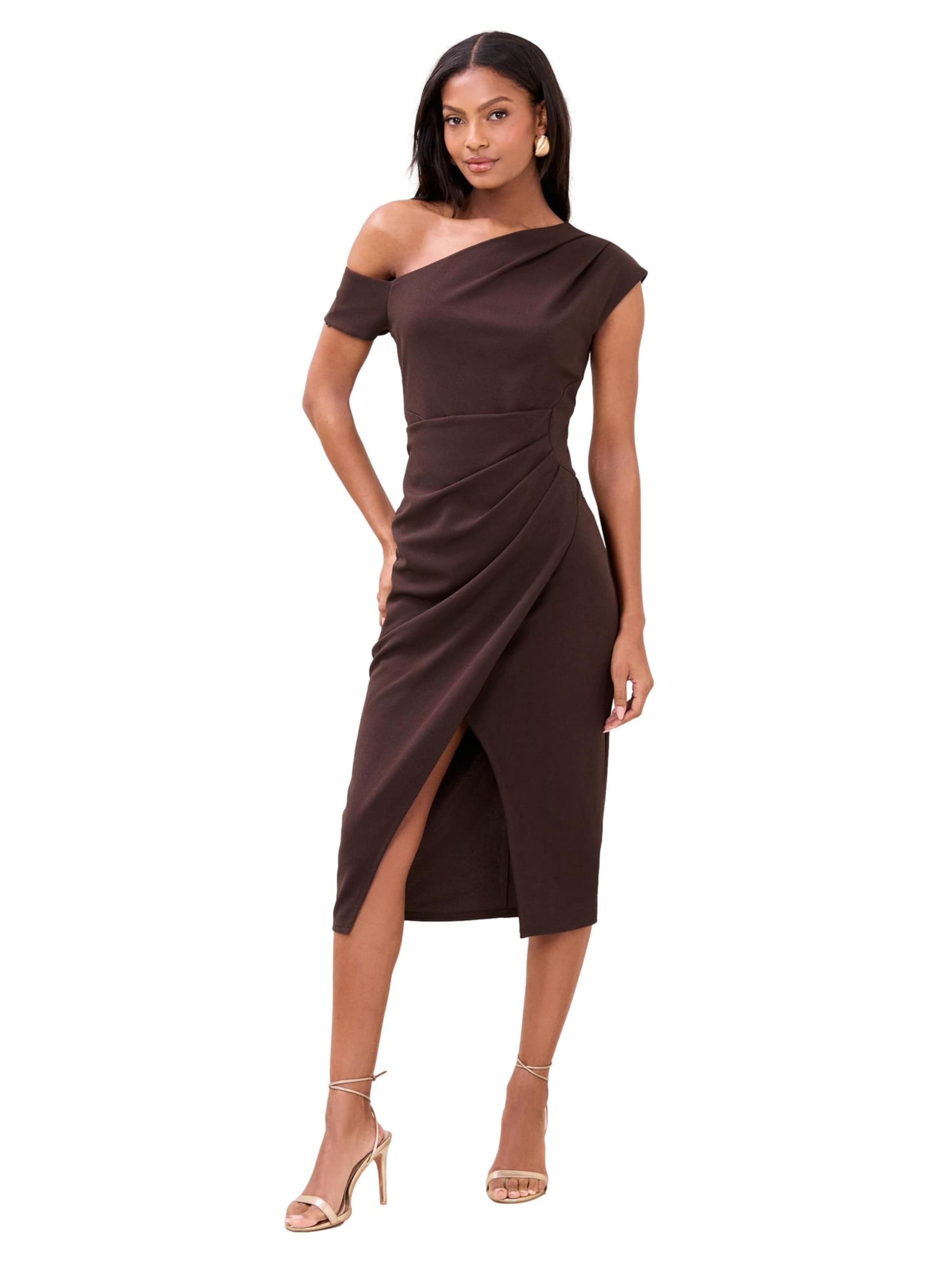 Lipsy Cocktail dress in Brown: front