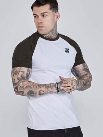 SikSilk Shirt 'Raglan' in White