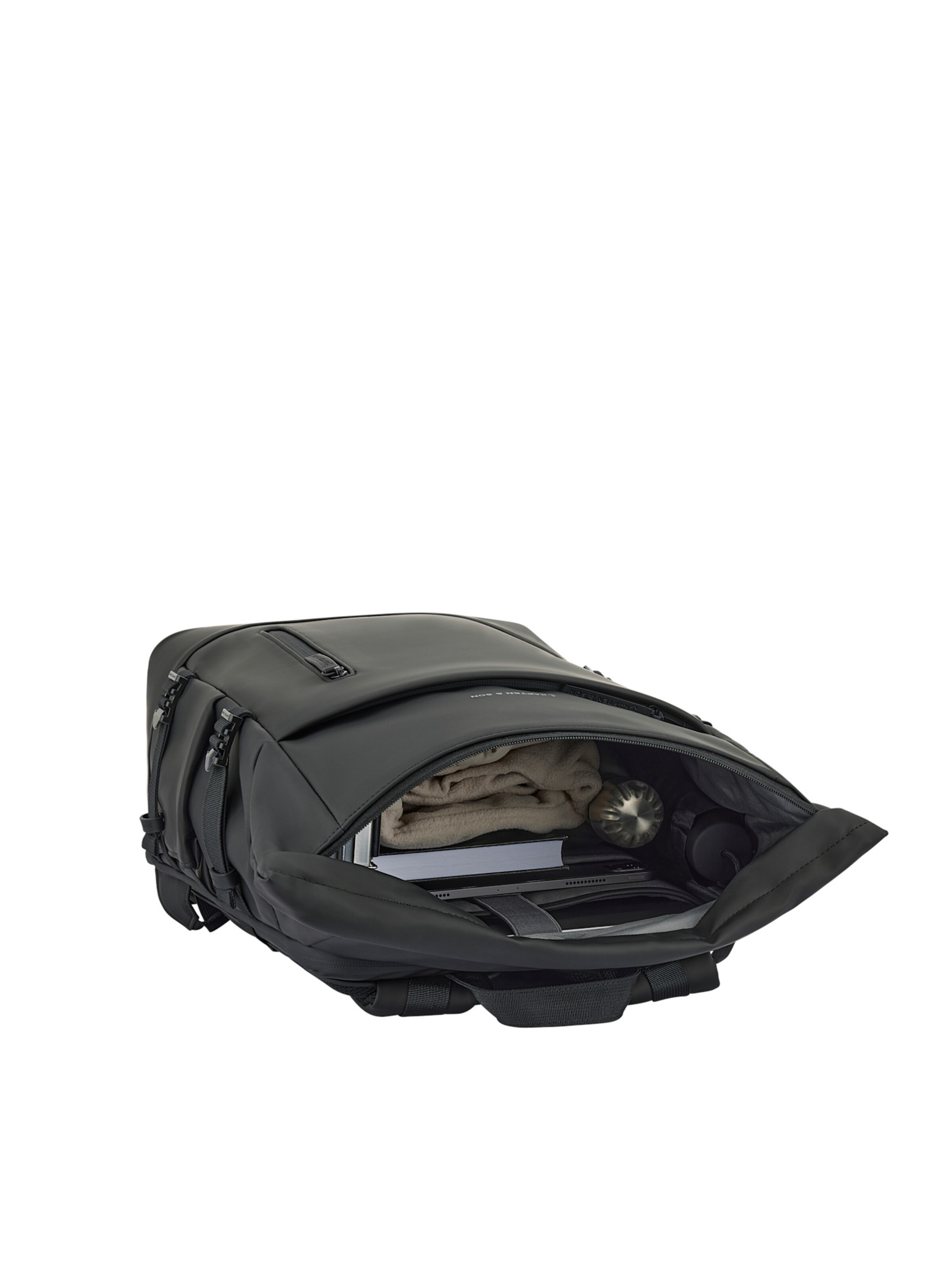 Kapten & Son Rucksack 'Helsinki Pro'‌‌‌‌‌‌‌‌‌‌ in Schwarz
