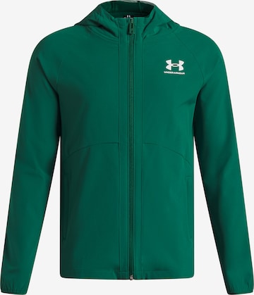 UNDER ARMOUR Weatherproof jacket 'Vibe' in Green: front