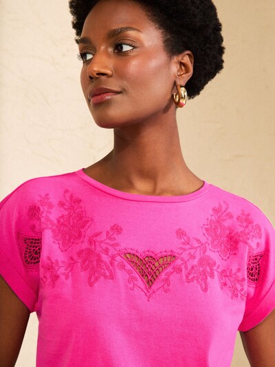 Tricou pe XL love & roses pe roz, Vizualizare produs