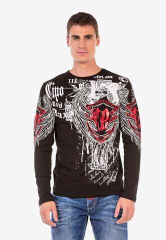 CIPO & BAXX Shirt in Schwarz: Vorderseite