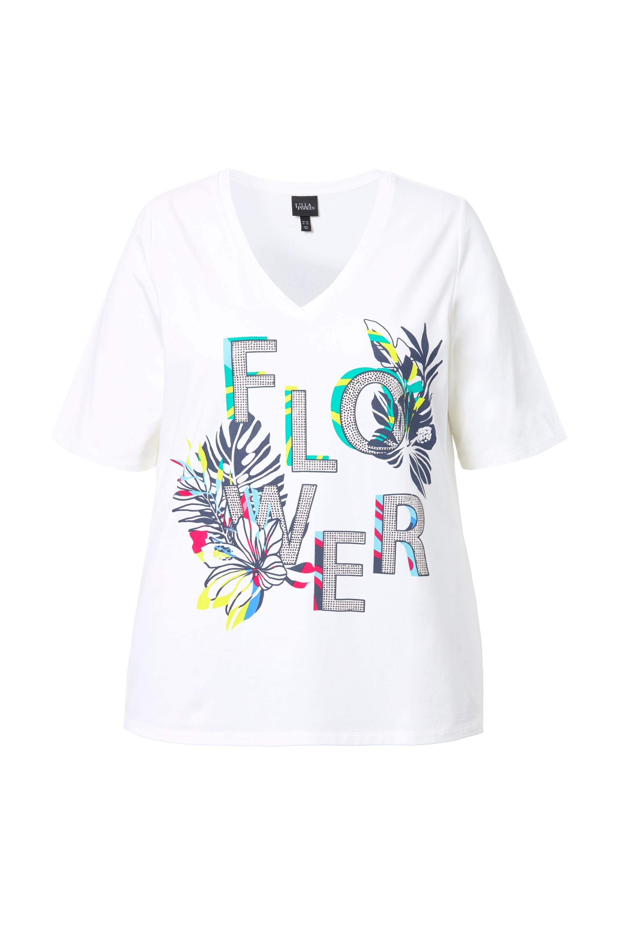 Ulla Popken T-Shirt in Weiß: Vorderseite