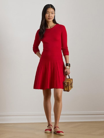 Lauren Ralph Lauren Kootud kleit, värv punane: eest vaates