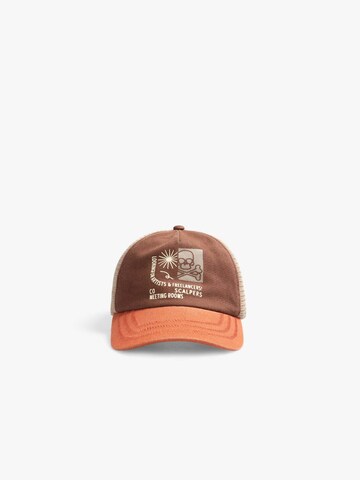 Scalpers Beanie 'Stroke Trucker' in Brown