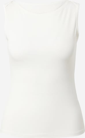 CURARE Yogawear Sporditopp 'Flow', värv valge: eest vaates
