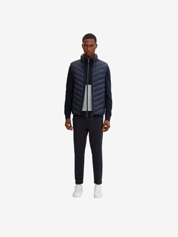 TOM TAILOR Zip-Up Hoodie in Blue