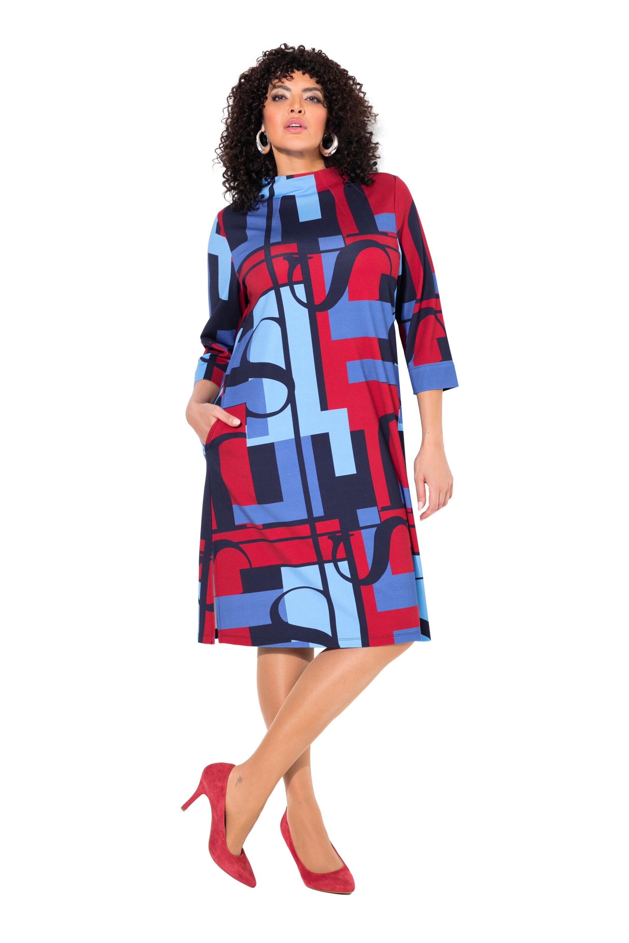 Ulla Popken Jurk in Blauw: voorkant