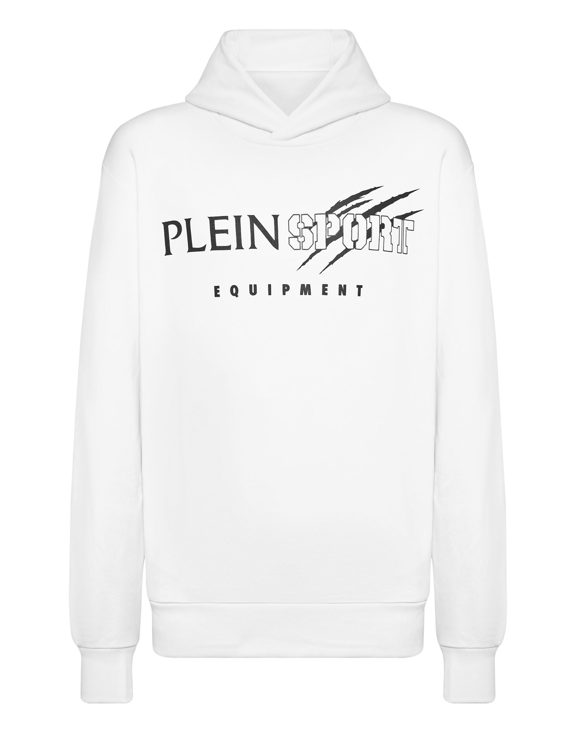 Plein Sport - Sweatshirt 'Scratch' em branco: frente