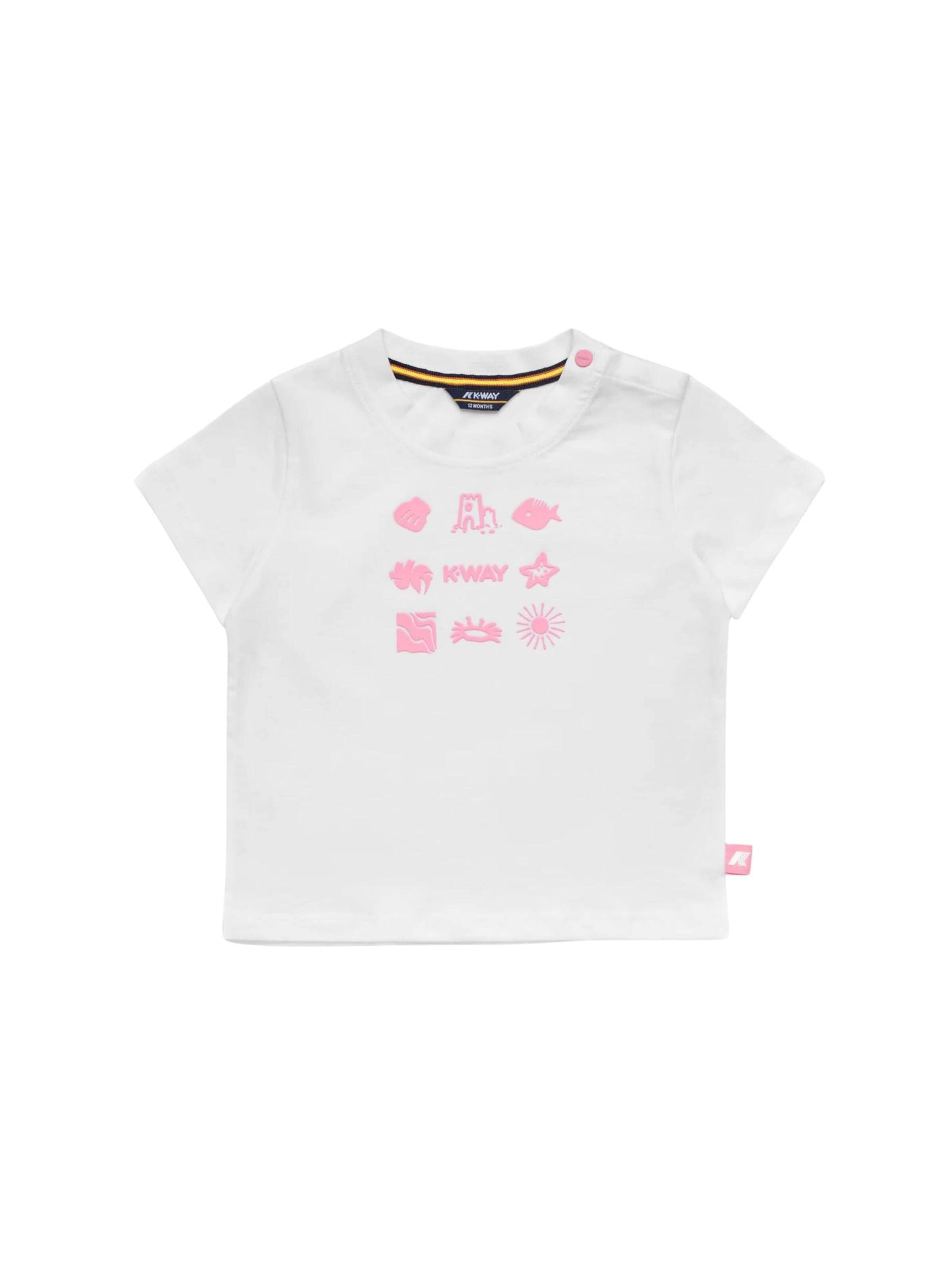 K-Way Regular Kostym 'K-WAY KIDS E.PETE SET PLAGE JERSEY Completi' i vit
