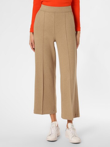 Cambio Regular Pleat-Front Pants ' Cameron ' in Brown: front