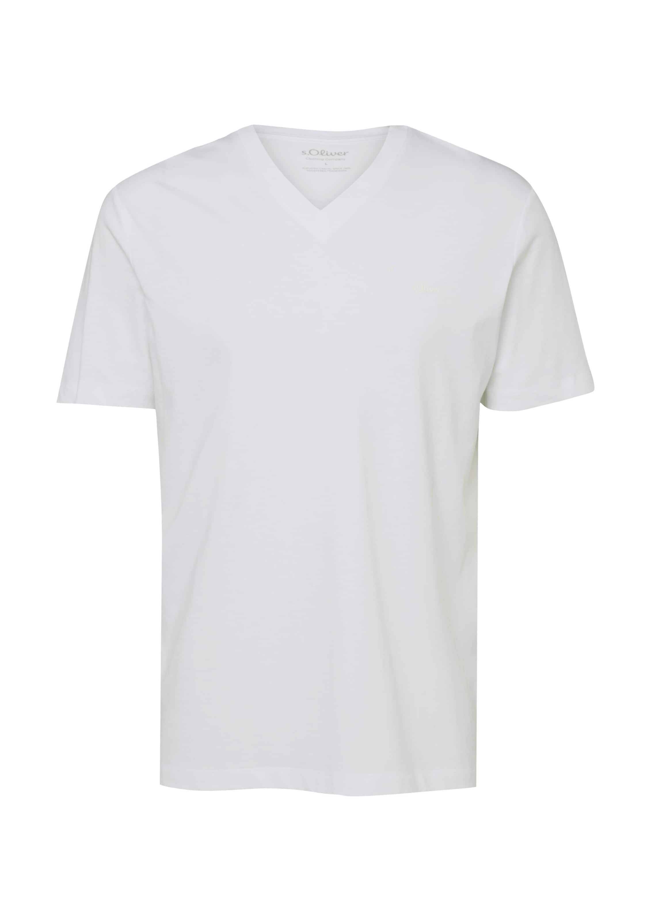 s.Oliver Shirt in Wit: voorkant