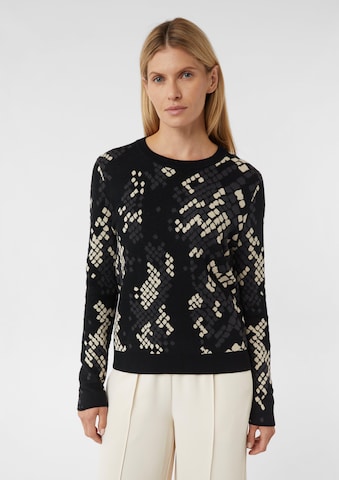 Pull-over comma casual identity en noir : devant