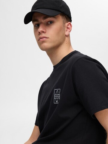 T-Shirt SELECTED HOMME en noir