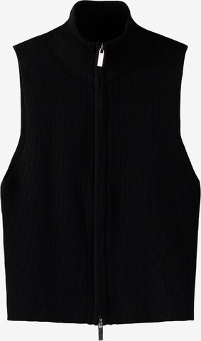 Bershka Gebreide bodywarmer in Zwart: voorkant