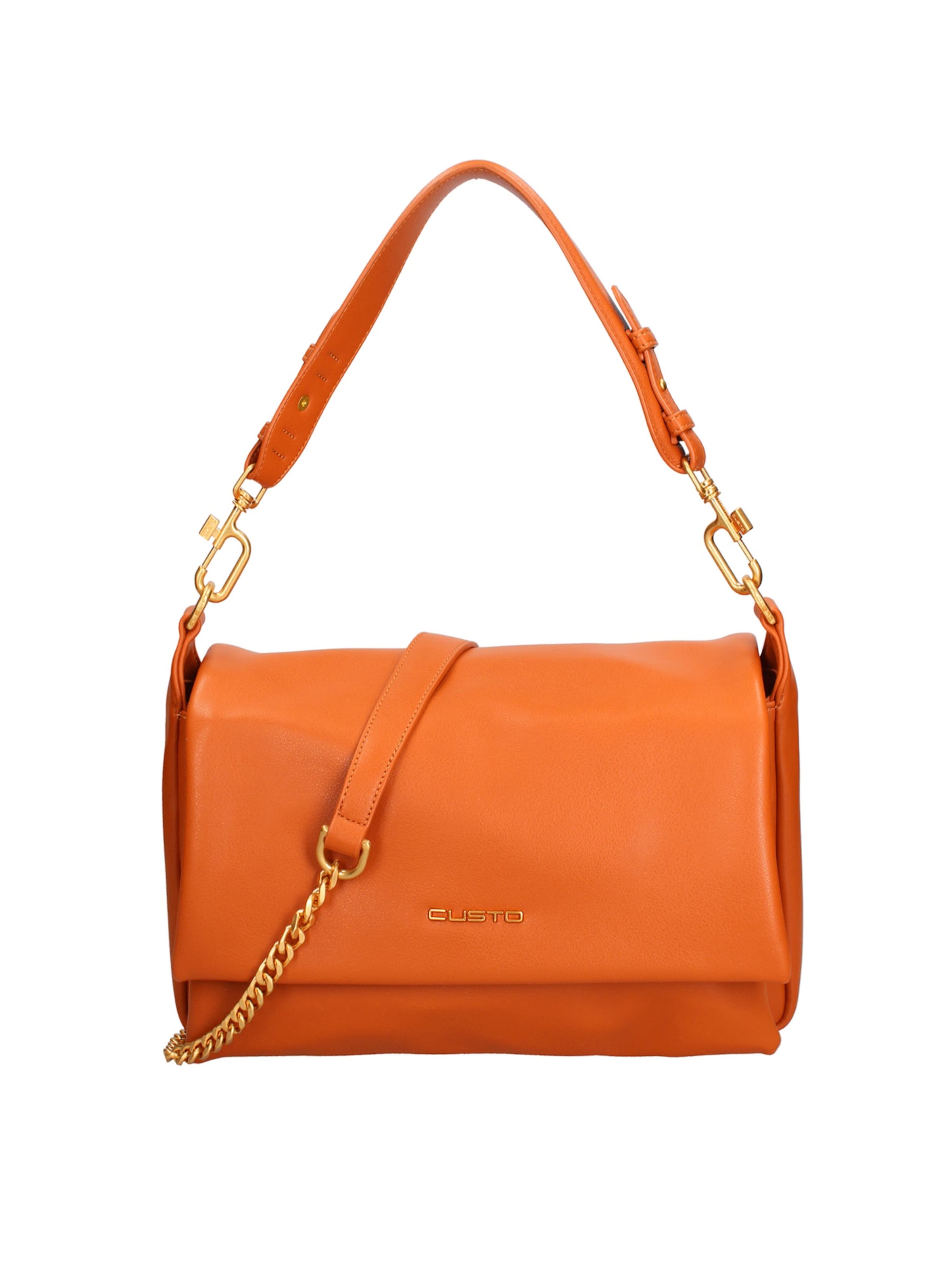 Borsa a spalla di Custo Barcelona in arancione: frontale