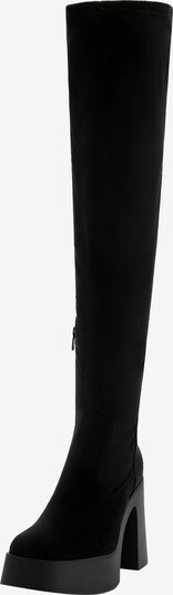Pull&Bear Škornji čez koleno | črna barva, Prikaz izdelka