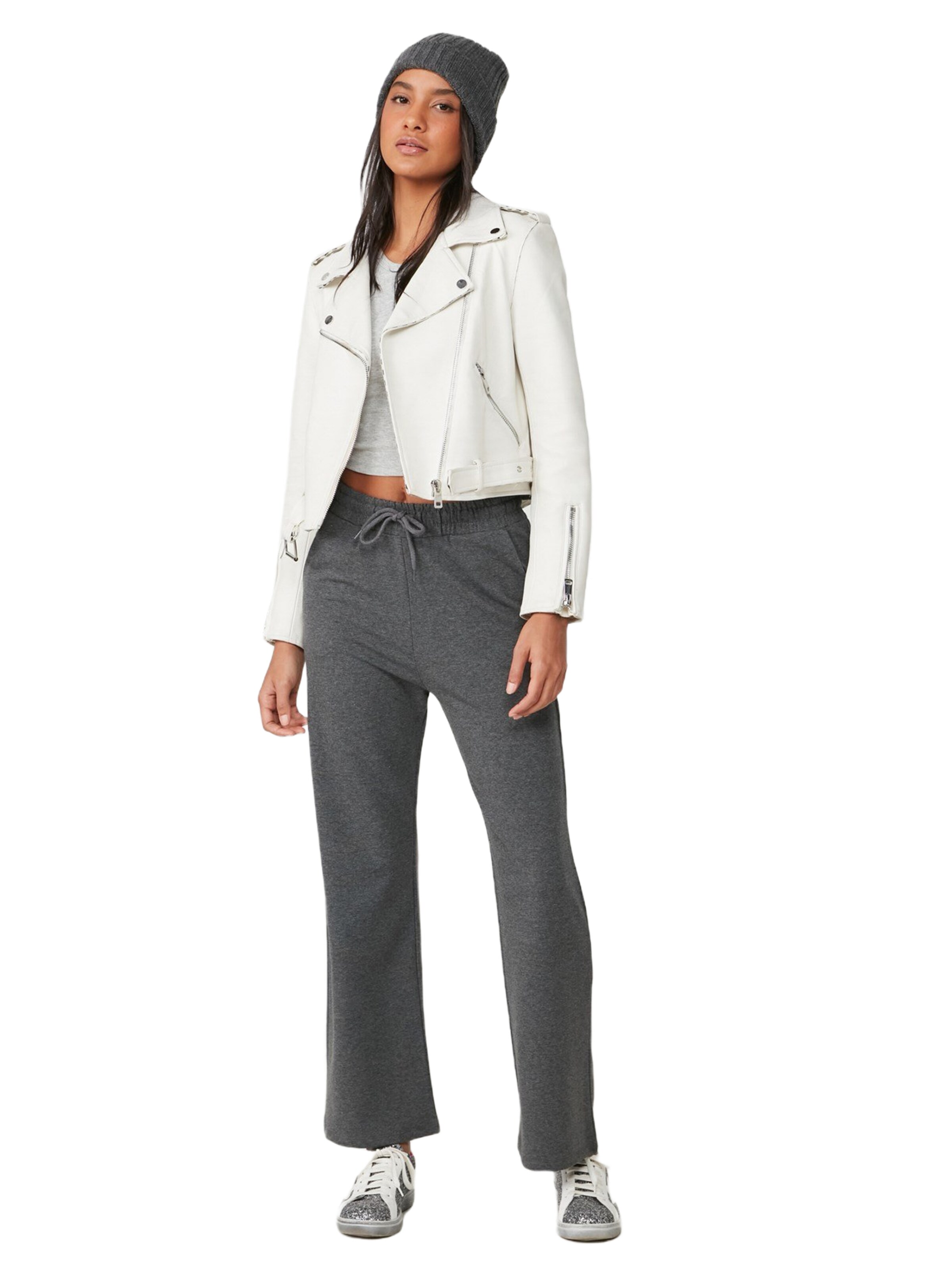 C&City Flared Pants in Grey: front
