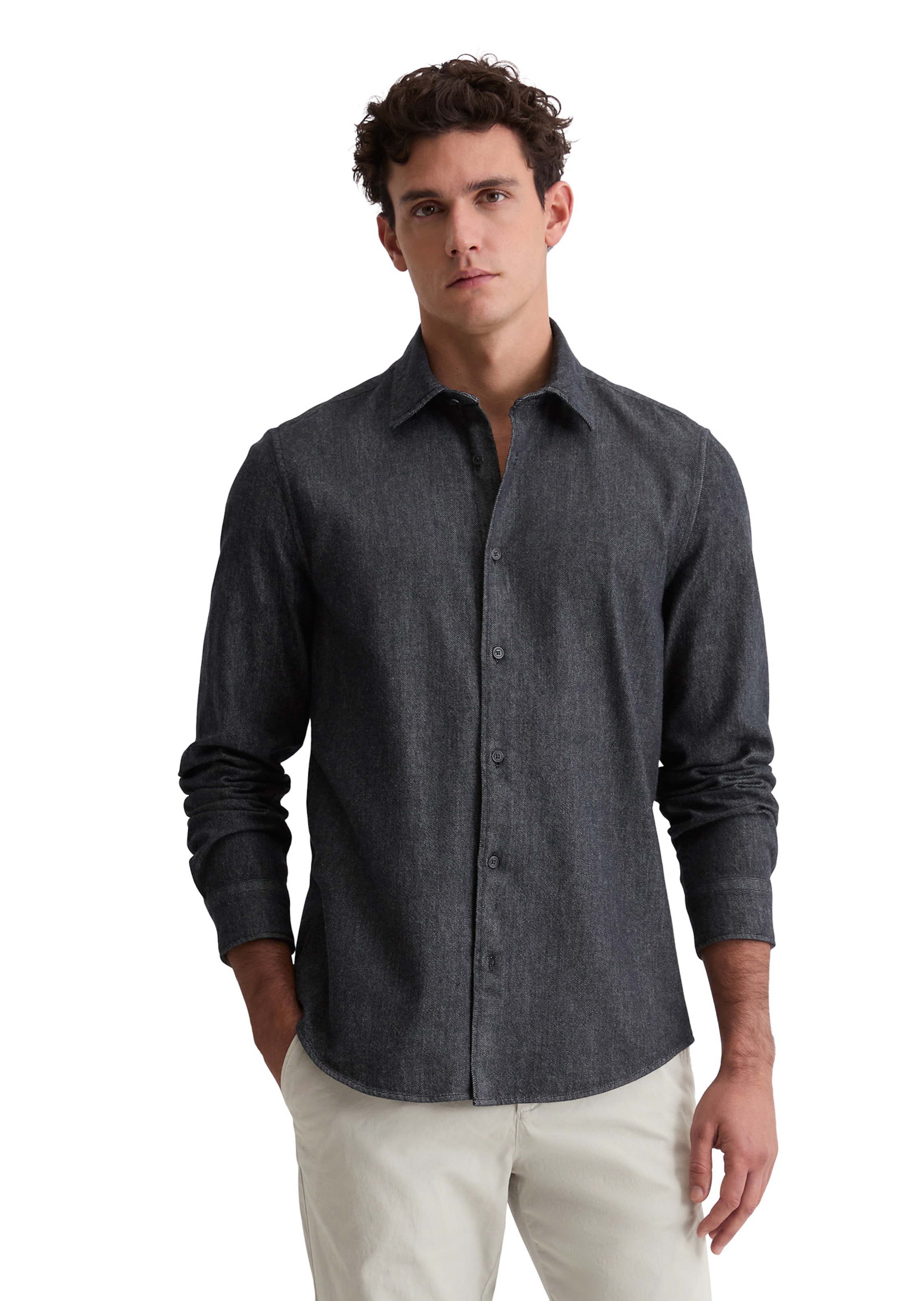 Marc O'Polo Slim fit Button Up Shirt in Blue: front