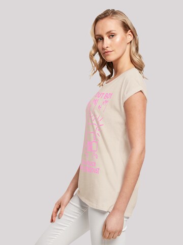 F4NT4STIC Shirt 'Fall Out Boy Pink Dog So Much Stardust' in Beige