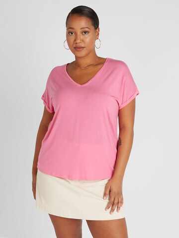 T-shirt 'Aya' Vero Moda Curve en rose : devant