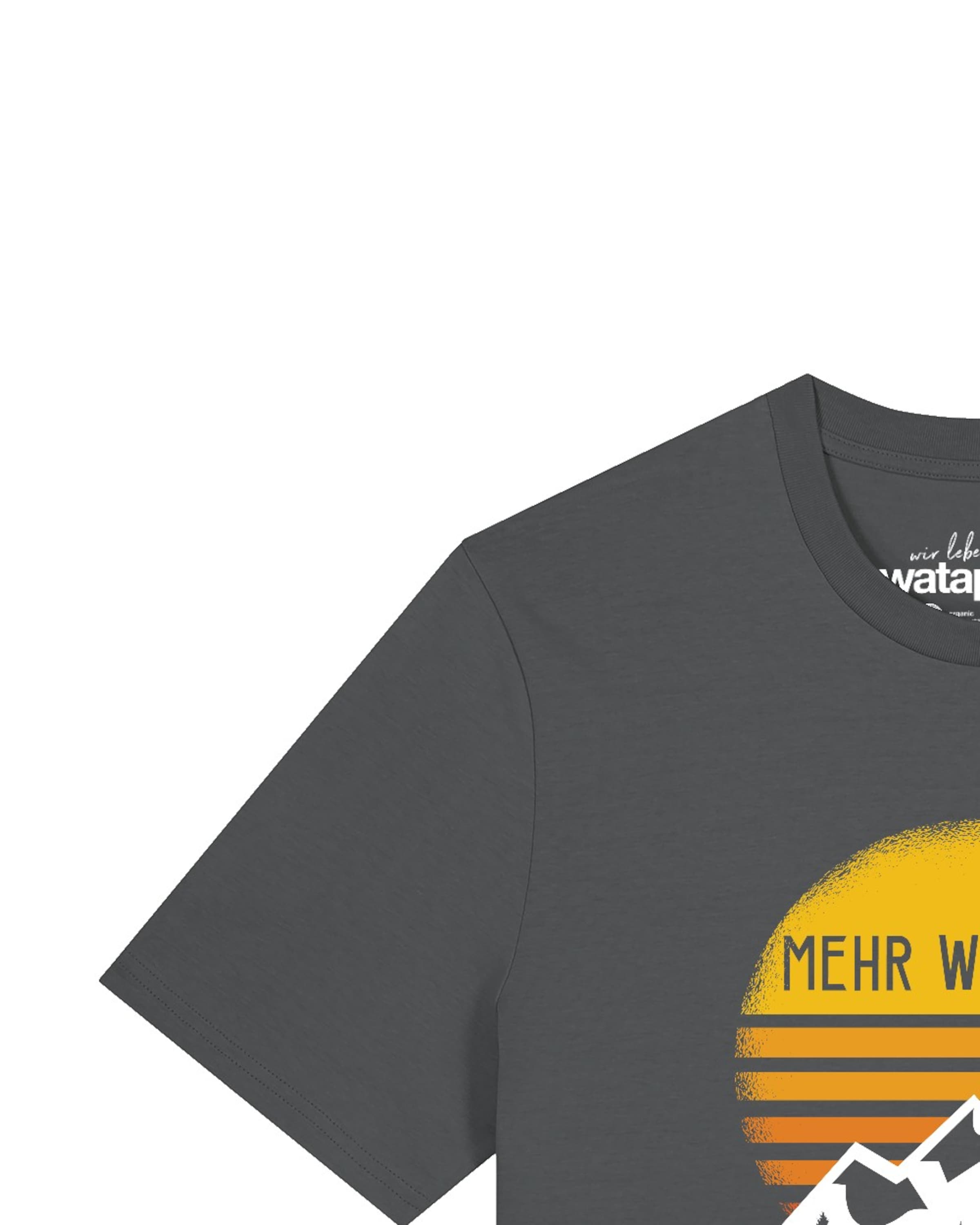 T-Shirt 'Mehr Wandern' Watapparel en gris