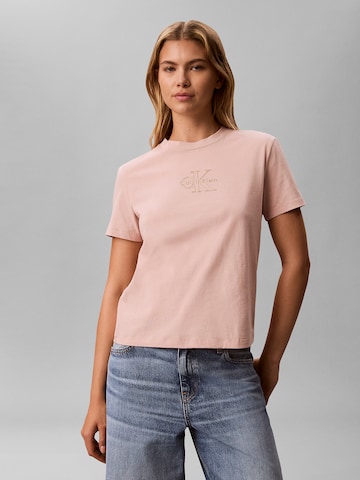T-shirt 'Classic' Calvin Klein Jeans en rose : devant