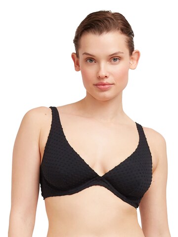 Triangolo Top per bikini di Gisela in nero: frontale