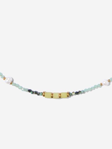 ØYRE Łańcuszek 'Mixed Bead' w kolorze zielony
