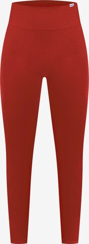 Skinny Pantalon de sport 'Amaze Scrunch' Smilodox en rouge : devant