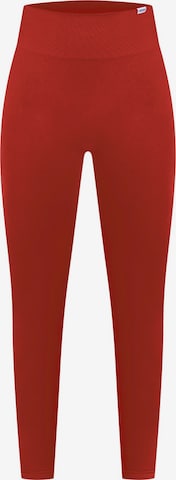 Smilodox Skinny Workout Pants 'Amaze Scrunch' in Red: front