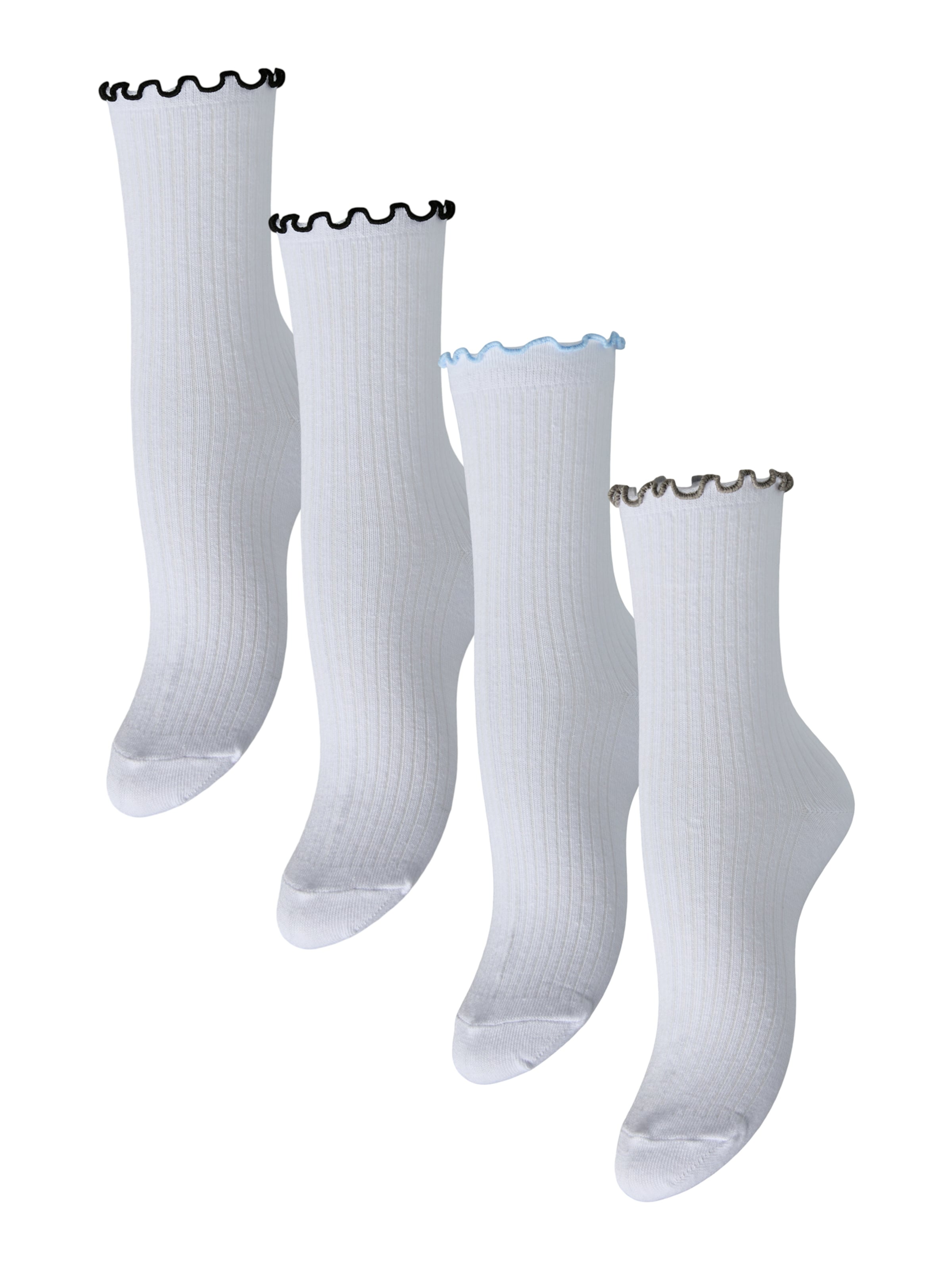 PIECES Zokni 'PCAFIA' - fehér: elől