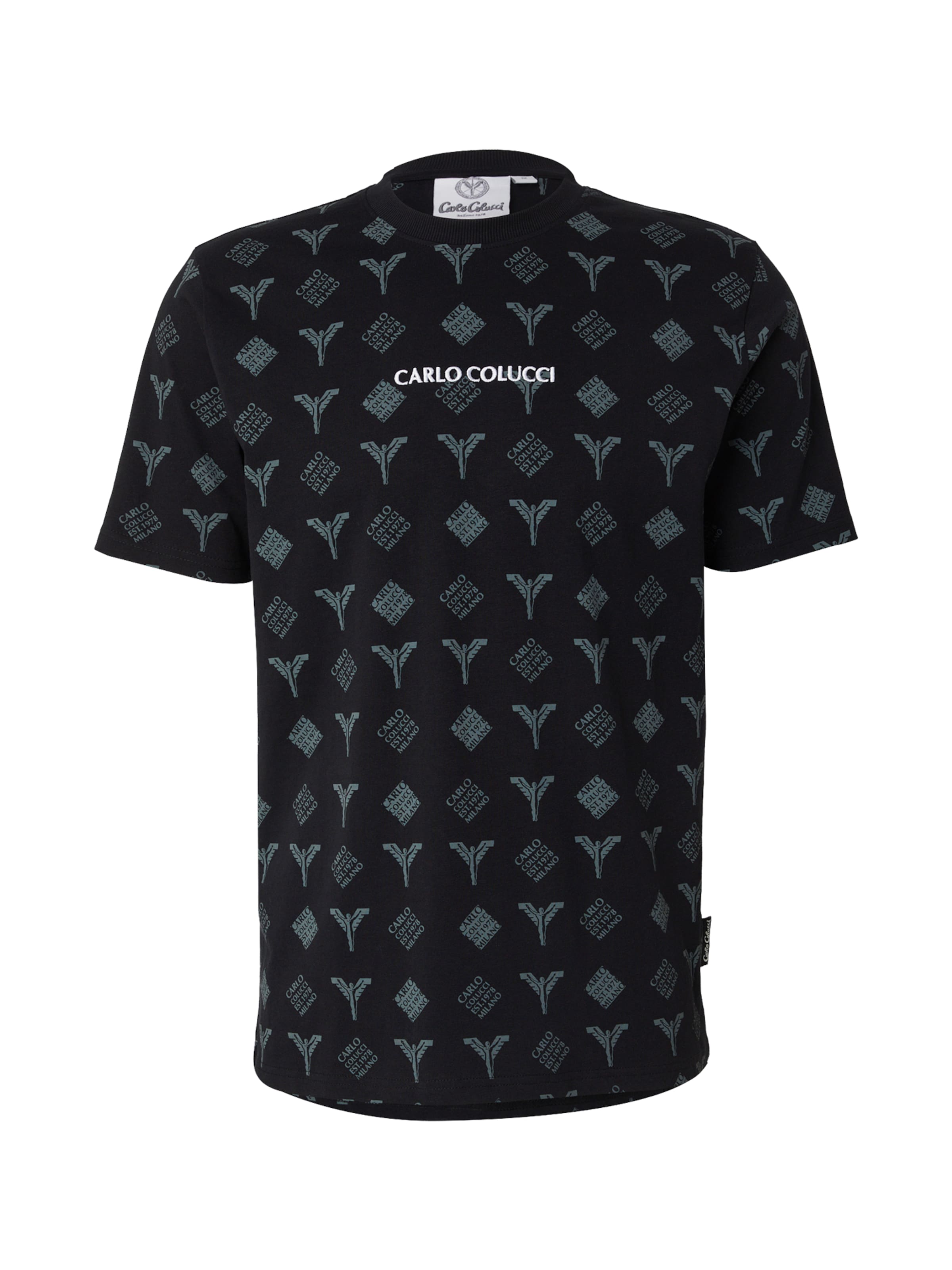 Carlo Colucci Shirt 'Falchi' in Pastel green / Black / White, Item view