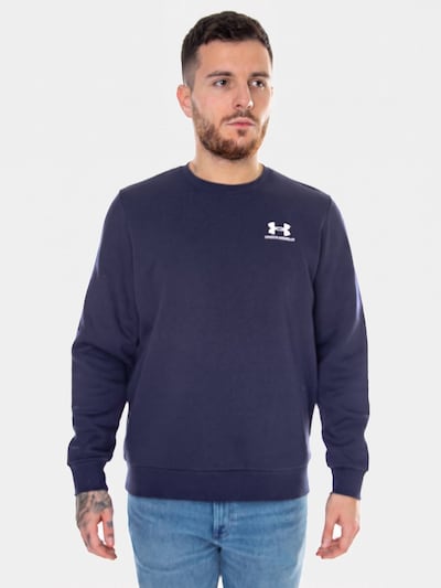 UNDER ARMOUR Sweat-shirt 'UA Essential Fleece Crew Blue Sweat' en S en bleu, Vue avec produit