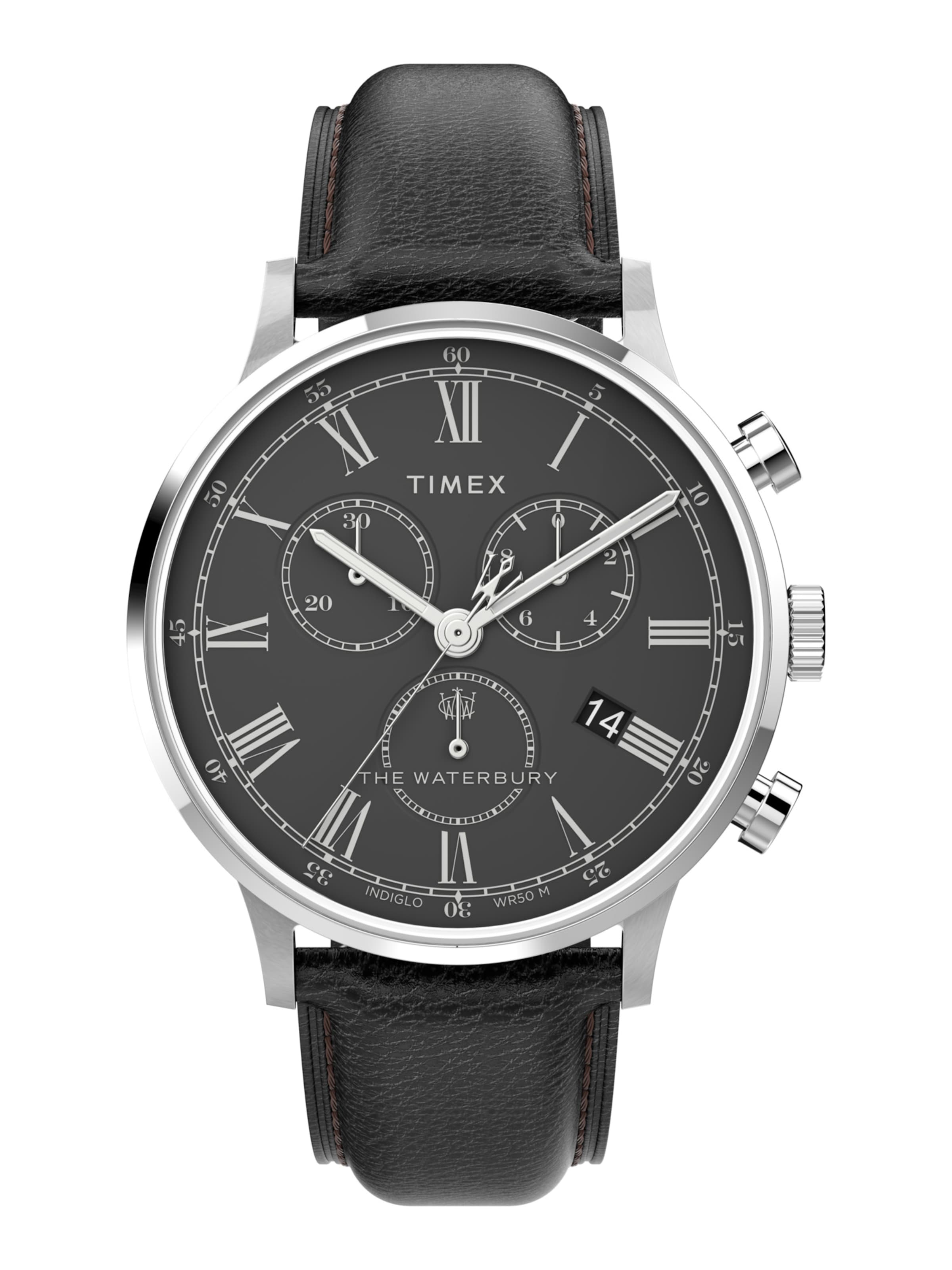 TIMEX Analoog horloge 'Waterbury Classic' in Bruin: voorkant