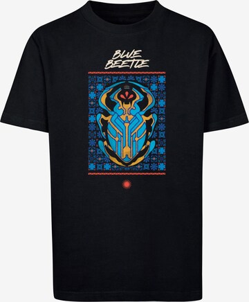 ABSOLUTE CULT Shirt 'Blue Beetle - Mosaic' in Black: front