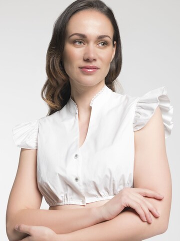 SPIETH & WENSKY Klederdracht blouse 'Darlee' in Wit: voorkant