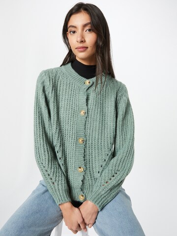 Hailys Knit Cardigan 'Lavina' in Green: front