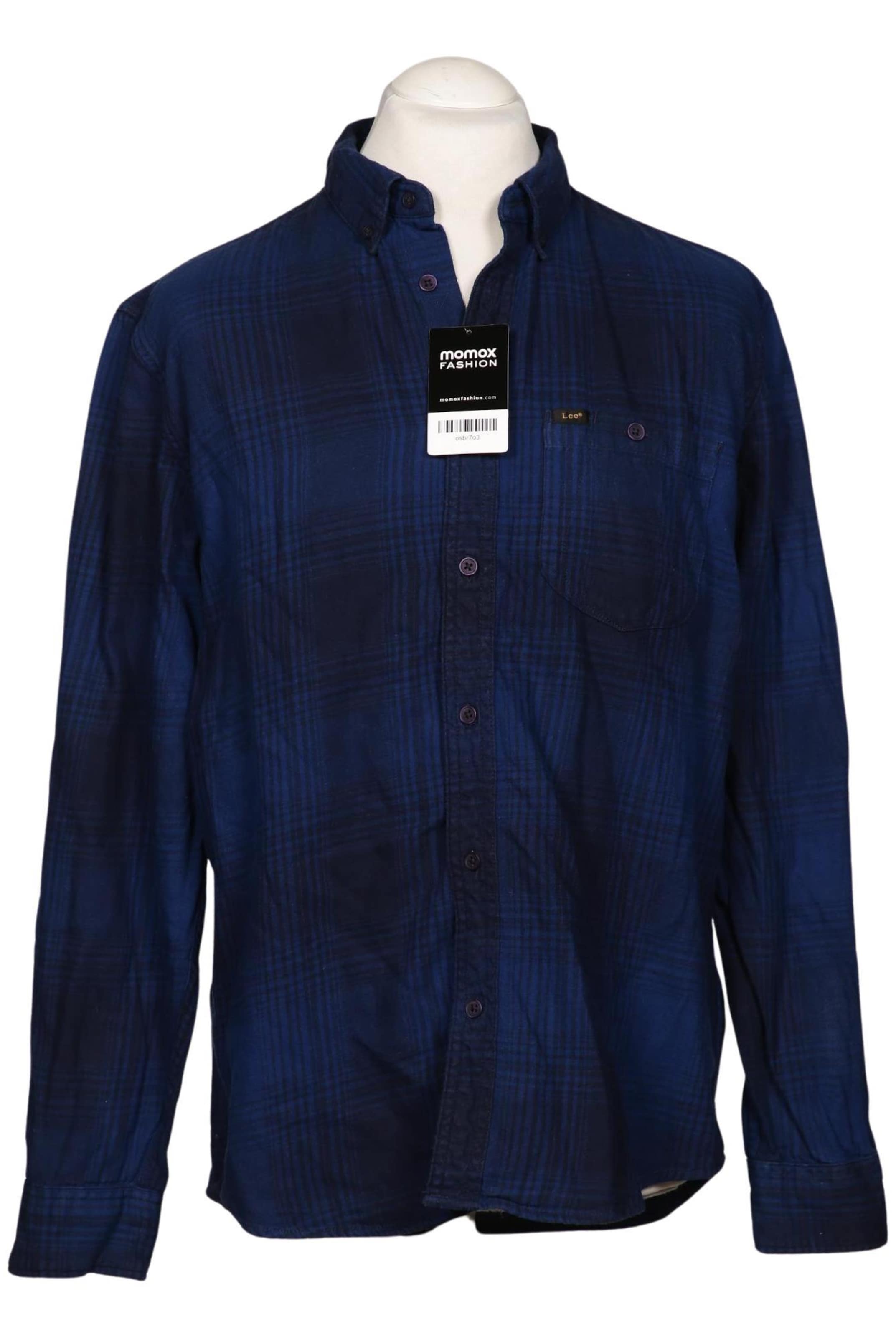 JACK & JONES Button Up Shirt in M in Blue: front