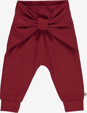 Pantalon 'Cozy Me' Müsli by GREEN COTTON en rouge : devant