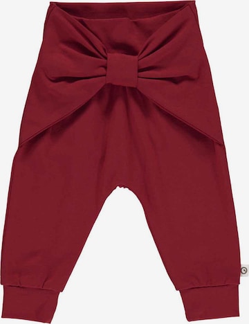 Effilé Pantalon 'Cozy Me' Müsli by GREEN COTTON en rouge : devant