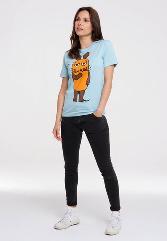 LOGOSHIRT T-Shirt 'Die Sendung mit der Maus' in Blau