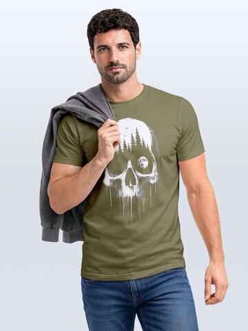 Neverless Shirt 'Skull Hiking'‌‌‌ in Grün