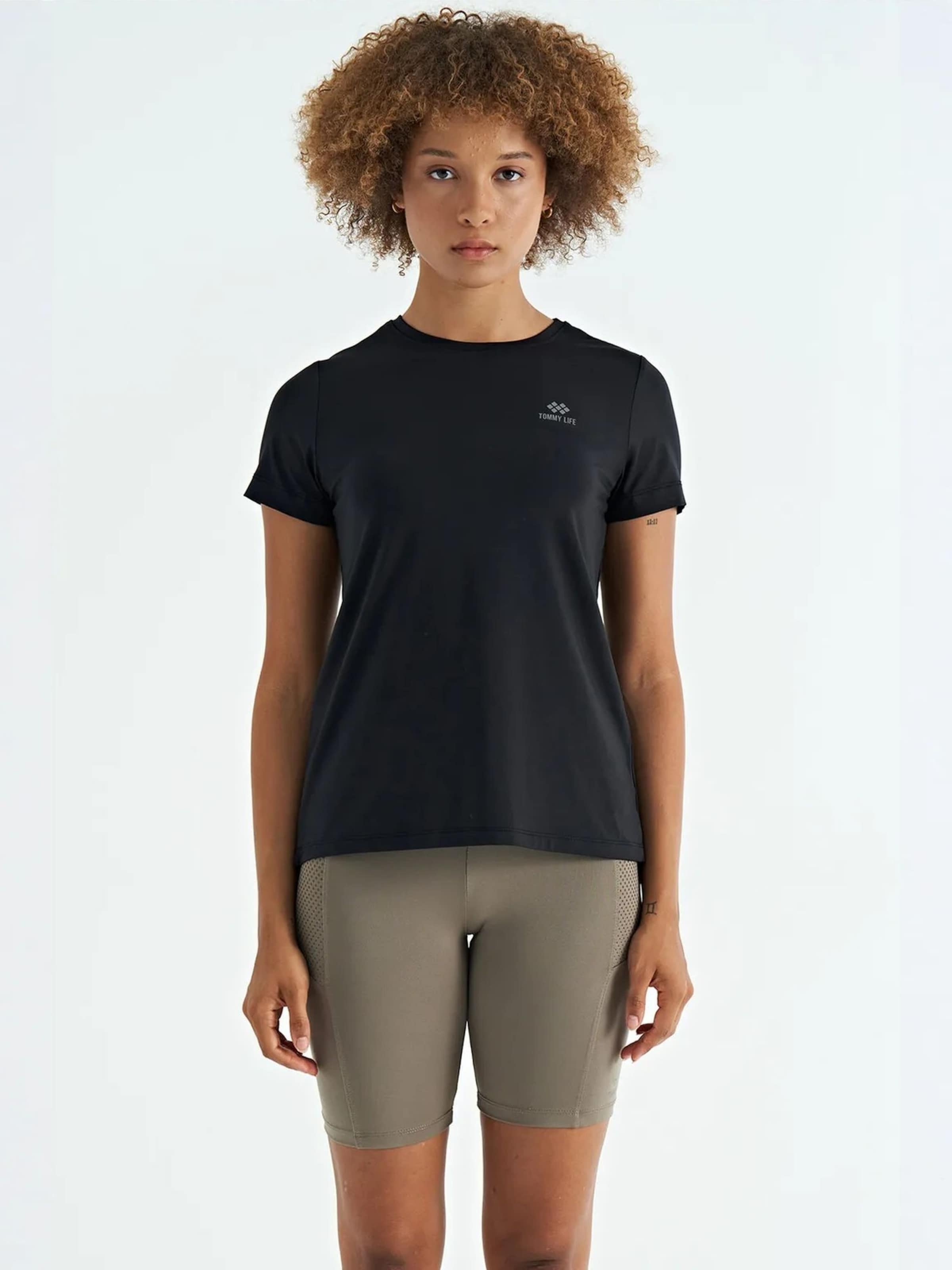 T-shirt Tommy Life en noir : devant