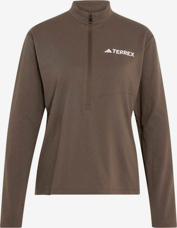 ADIDAS TERREX - Camisa funcionais 'Multi' em verde: frente